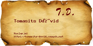 Tomasits Dávid névjegykártya